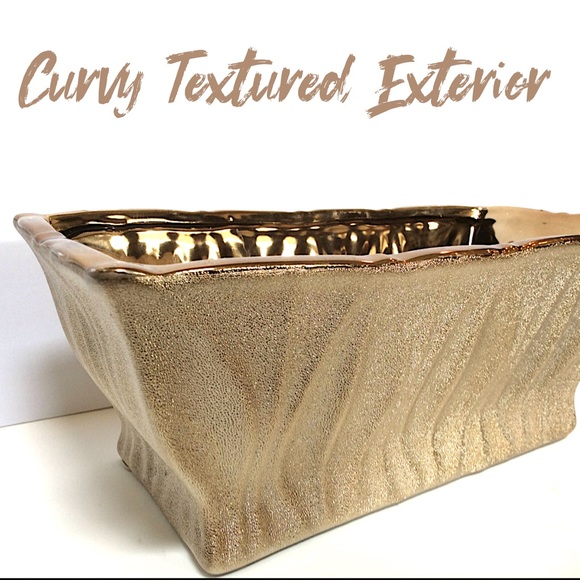 Metallic Copper Gold Decorative Planter Bowl NWOT - Picture 4 of 8